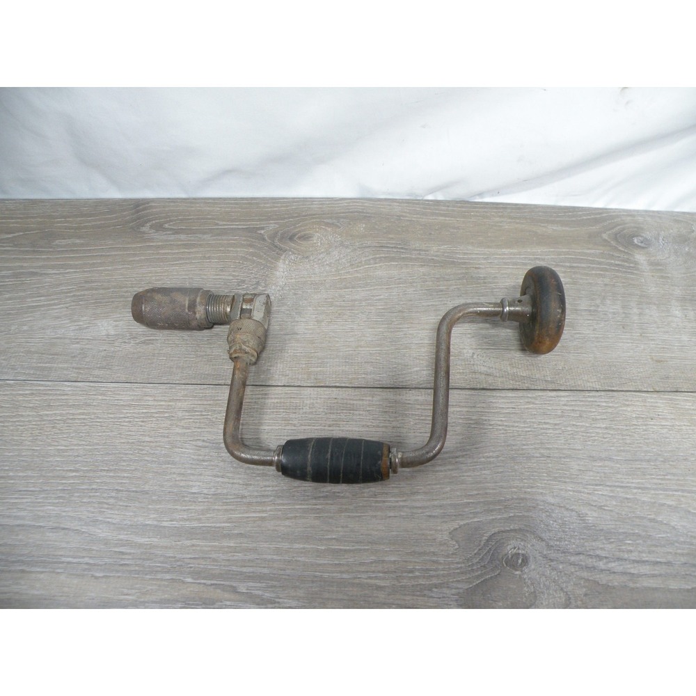 Vintage Stanley Brace Hand Drill Woodworking Carpentry Tool Collectible